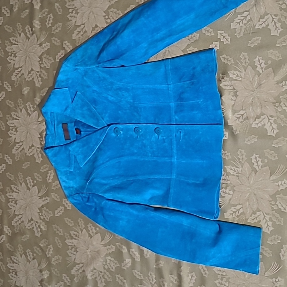 Women's Blue Suede Jacket